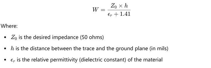 Trace Width and Spacing Calculation