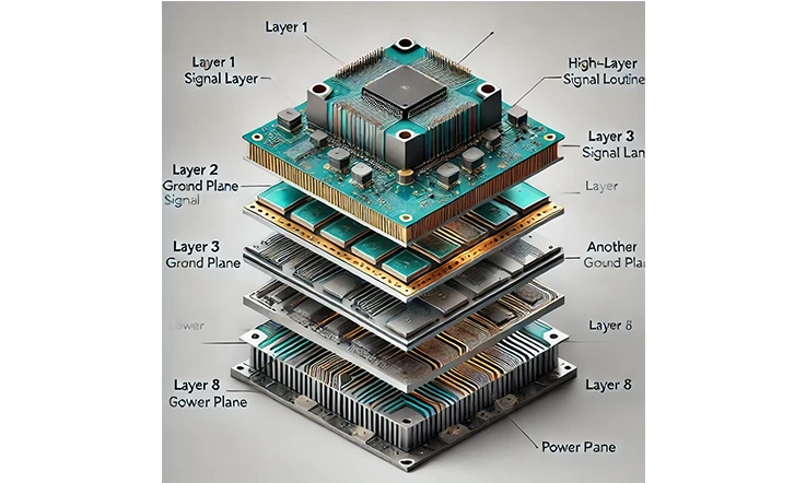 High TG 8 layer PCB Stack Up