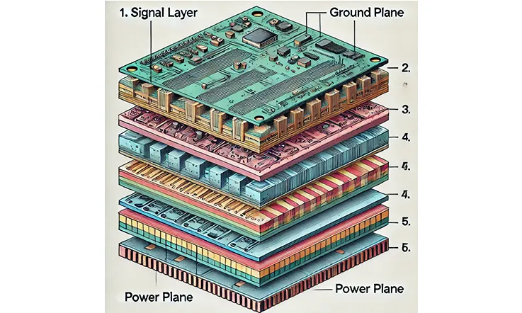 High TG PCB 6 Layer Stackup